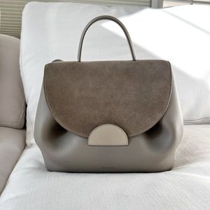 Polène Numéro Un Signature Handbag NUMBER ONE - TRIO GREY - TEXTURED LEATHER